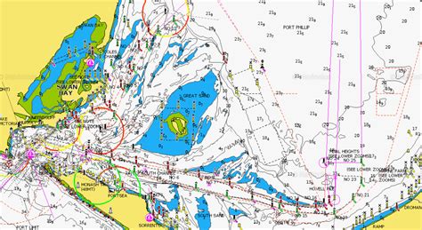 port phillip bay channel maps.